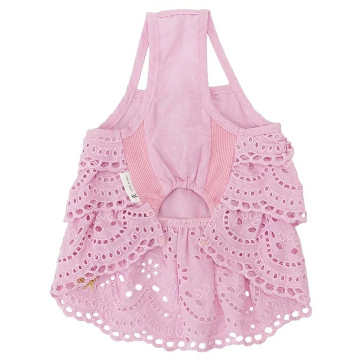 ロペピクニック ROPE PICNIC コットンレースティアードキャミワンピ【犬服 ドッグウエア ウエア トップス キャミ ワンピース ドレス スカート】