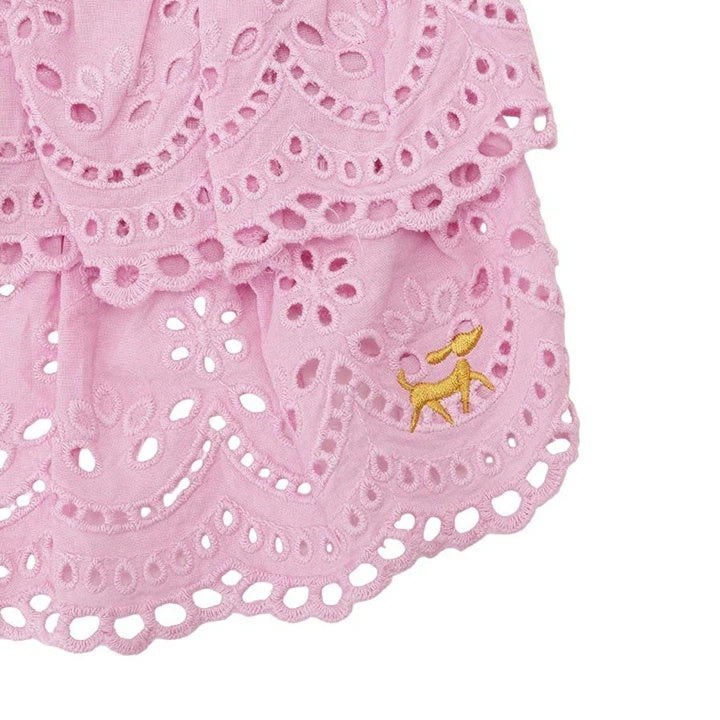 ロペピクニック ROPE PICNIC コットンレースティアードキャミワンピ【犬服 ドッグウエア ウエア トップス キャミ ワンピース ドレス スカート】