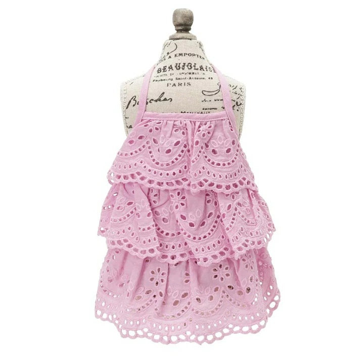 ロペピクニック ROPE PICNIC コットンレースティアードキャミワンピ【犬服 ドッグウエア ウエア トップス キャミ ワンピース ドレス スカート】