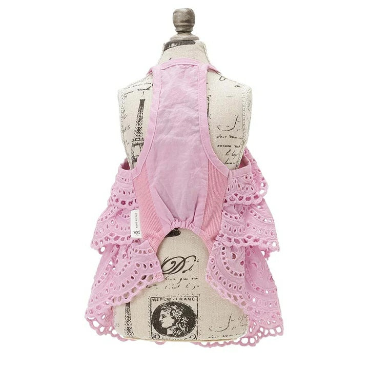 ロペピクニック ROPE PICNIC コットンレースティアードキャミワンピ【犬服 ドッグウエア ウエア トップス キャミ ワンピース ドレス スカート】