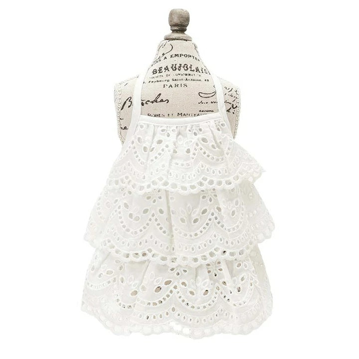ロペピクニック ROPE PICNIC コットンレースティアードキャミワンピ【犬服 ドッグウエア ウエア トップス キャミ ワンピース ドレス スカート】