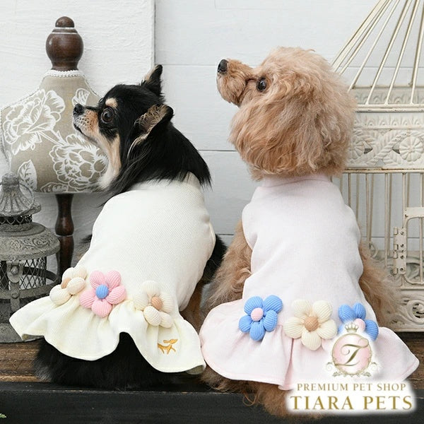 ロペピクニック ROPE PICNIC フラワーモチーフワンピ【犬服 ドッグウエア ウエア ワンピース ドレス スカート】