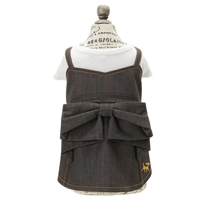 ロペピクニック ROPE PICNIC ドッキングリボンデニムワンピ【犬服 ドッグウエア ウエア ワンピース ドレス スカート】