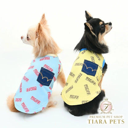 エドウイン EDWIN 総ロゴクールタンク【犬服 ドッグウエア ウエア トップス タンクトップ カジュアル】