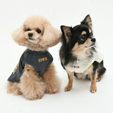 エドウイン EDWIN ストリートボックスロゴタンク【犬服 ドッグウエア ウエア トップス タンクトップ カジュアル】