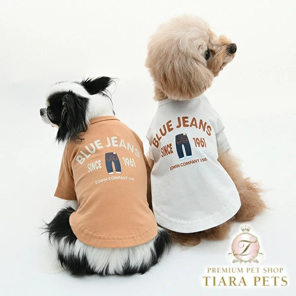 エドウイン EDWIN BLUEJEANSカジュアルT【犬服 ドッグウエア ウエア トップス Tシャツ カジュアル】