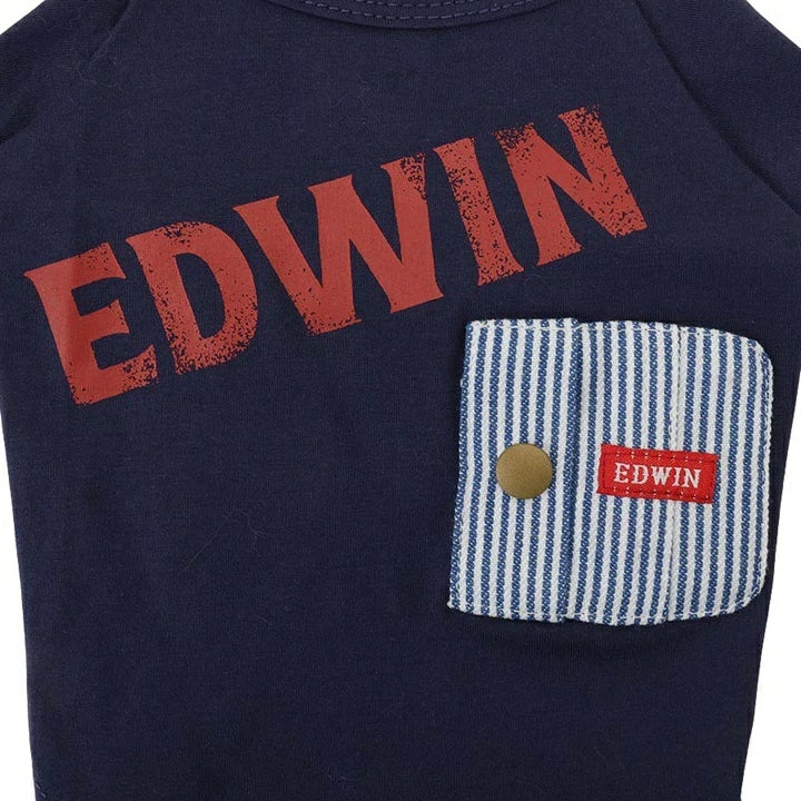 エドウイン EDWIN デニムポケットビッグロゴＴ【犬服 ドッグウエア ウエア トップス Tシャツ カジュアル】
