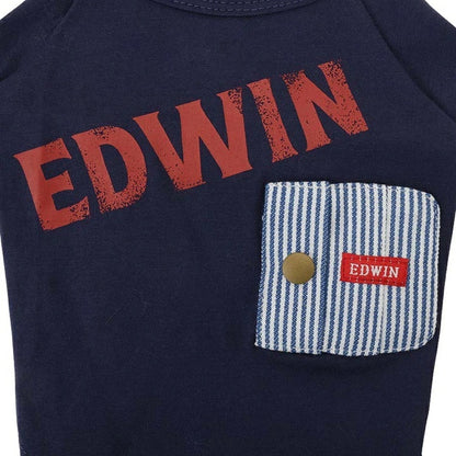 エドウイン EDWIN デニムポケットビッグロゴＴ【犬服 ドッグウエア ウエア トップス Tシャツ カジュアル】