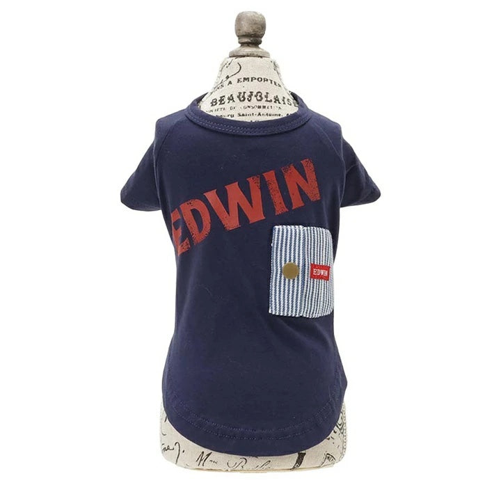 エドウイン EDWIN デニムポケットビッグロゴＴ【犬服 ドッグウエア ウエア トップス Tシャツ カジュアル】
