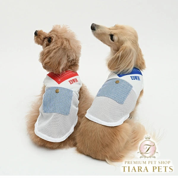 エドウイン EDWIN バンダナプリントクールメッシュタンク（保冷剤付き）【犬服 ドッグウエア ウエア トップス タンクトップ ノースリーブ カジュアル】