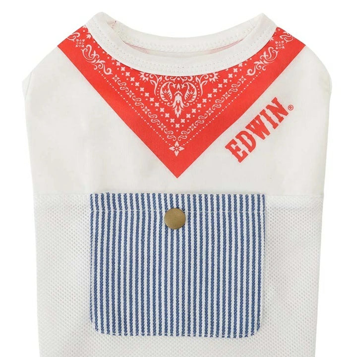 エドウイン EDWIN バンダナプリントクールメッシュタンク（保冷剤付き）【犬服 ドッグウエア ウエア トップス タンクトップ ノースリーブ カジュアル】