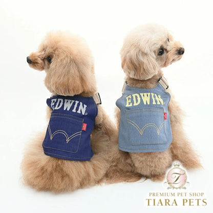 エドウイン EDWIN デニムライククールベスト（保冷剤付き）【犬服 ドッグウエア ウエア トップス ベスト カジュアル】