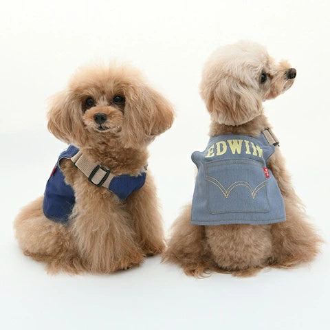 エドウイン EDWIN デニムライククールベスト（保冷剤付き）【犬服 ドッグウエア ウエア トップス ベスト カジュアル】
