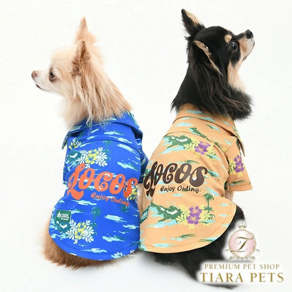 ロゴス LOGOS アロハリゾートシャツ【犬服 ドッグウエア ウエア トップス シャツ カジュアル】
