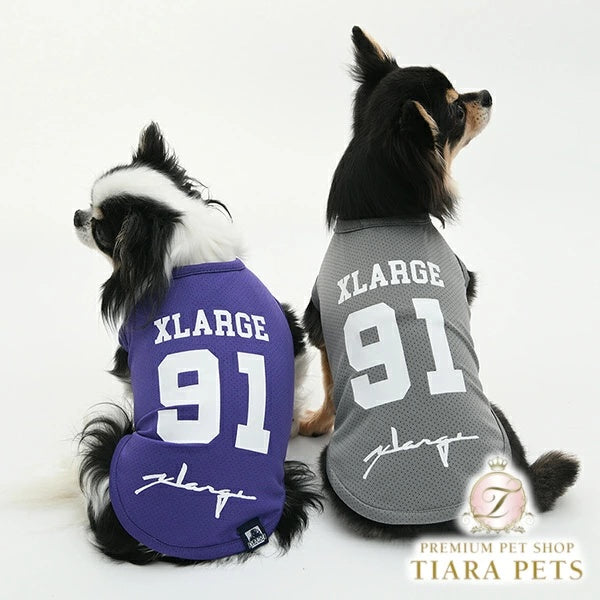 エクストララージ XLARGE ロゴナンバリングメッシュタンク【犬服 ドッグウエア ウエア トップス タンクトップ ノースリーブ カジュアル】