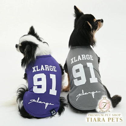 エクストララージ XLARGE ロゴナンバリングメッシュタンク【犬服 ドッグウエア ウエア トップス タンクトップ ノースリーブ カジュアル】