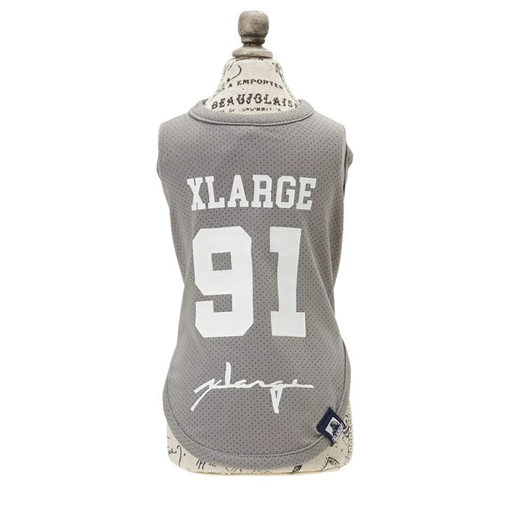 エクストララージ XLARGE ロゴナンバリングメッシュタンク【犬服 ドッグウエア ウエア トップス タンクトップ ノースリーブ カジュアル】