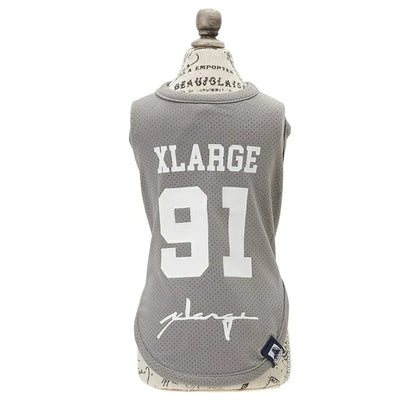 エクストララージ XLARGE ロゴナンバリングメッシュタンク【犬服 ドッグウエア ウエア トップス タンクトップ ノースリーブ カジュアル】