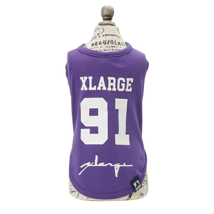 エクストララージ XLARGE ロゴナンバリングメッシュタンク【犬服 ドッグウエア ウエア トップス タンクトップ ノースリーブ カジュアル】