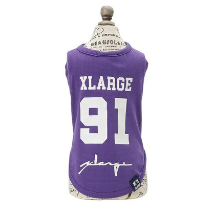 エクストララージ XLARGE ロゴナンバリングメッシュタンク【犬服 ドッグウエア ウエア トップス タンクトップ ノースリーブ カジュアル】