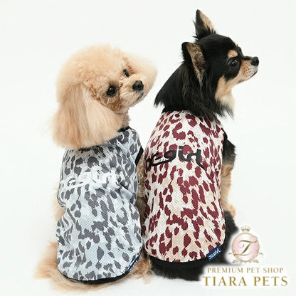 エックスガール X-girl レオパード柄メッシュタンク【犬服 ドッグウエア ウエア トップス タンクトップ ノースリーブ カジュアル】