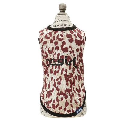 エックスガール X-girl レオパード柄メッシュタンク【犬服 ドッグウエア ウエア トップス タンクトップ ノースリーブ カジュアル】