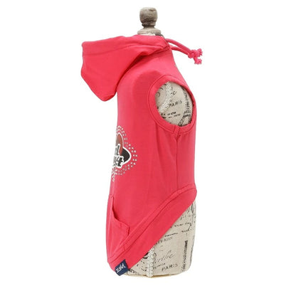 エックスガール X-girl プラネットハートロゴタンクフーディー【犬服 ドッグウエア ウエア トップス フーディ パーカー カジュアル】