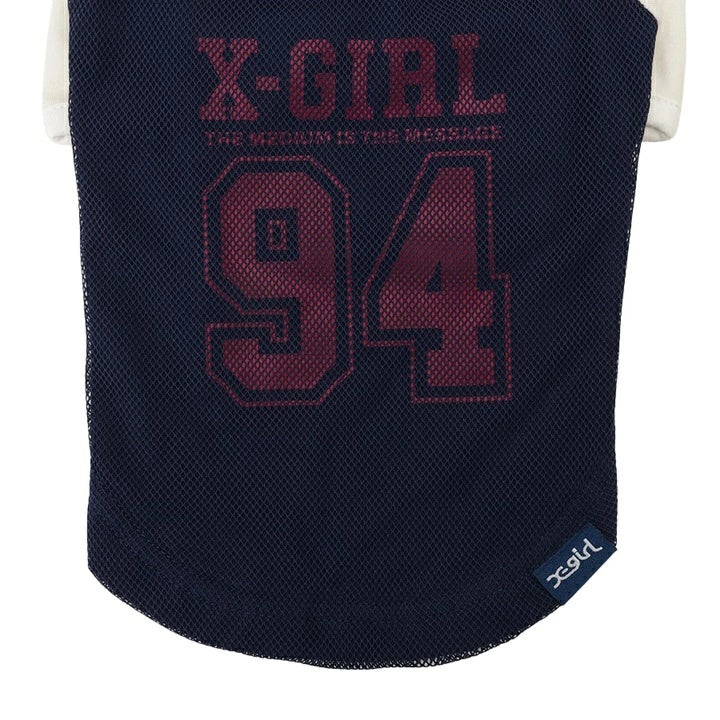 エックスガール X-girl ナンバリングラグランTEE【犬服 ドッグウエア ウエア トップス Tシャツ 半袖 カジュアル】