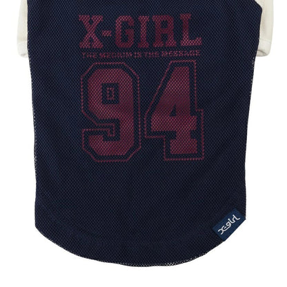 エックスガール X-girl ナンバリングラグランTEE【犬服 ドッグウエア ウエア トップス Tシャツ 半袖 カジュアル】