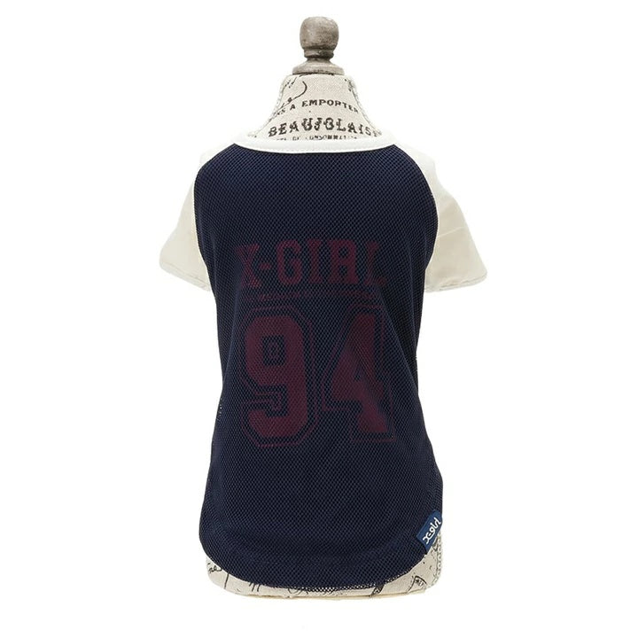 エックスガール X-girl ナンバリングラグランTEE【犬服 ドッグウエア ウエア トップス Tシャツ 半袖 カジュアル】