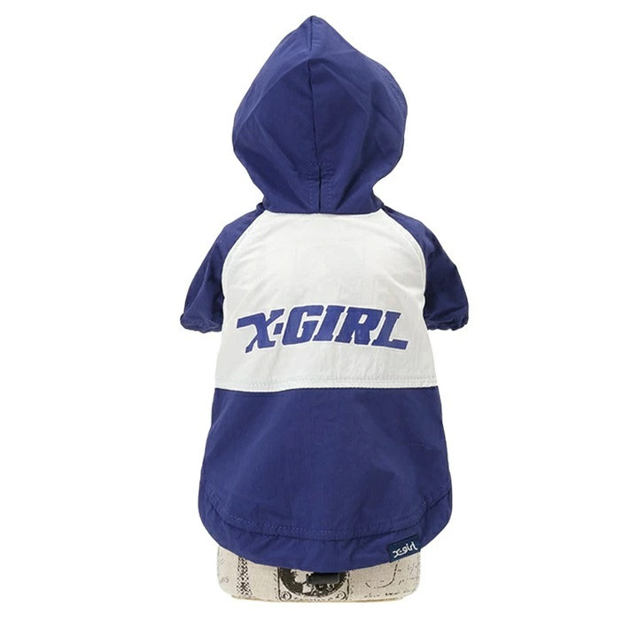 エックスガール X-girl 配色マウンテンパーカー【犬服 ドッグウエア ウエア トップス フーディ パーカー カジュアル】
