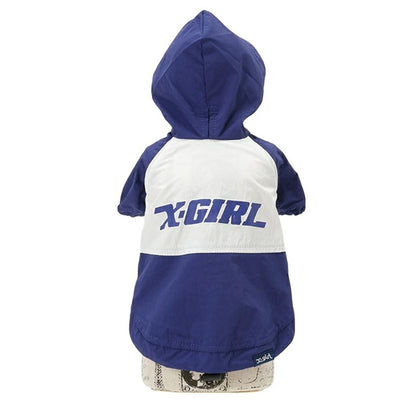 エックスガール X-girl 配色マウンテンパーカー【犬服 ドッグウエア ウエア トップス フーディ パーカー カジュアル】