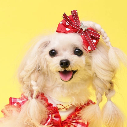ゴッドピヴァ GODPIVA ドットバタフライリボンバレッタ【犬用 ヘアアクセサリー バレッタ セレブ】