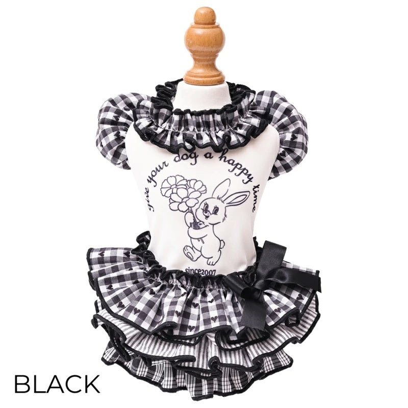 ゴッドピヴァ GODPIVA COOLラビットコラージュワンピース【犬服 ドッグウエア ウエア ワンピース ドレス スカート セレブ】