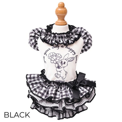 ゴッドピヴァ GODPIVA COOLラビットコラージュワンピース【犬服 ドッグウエア ウエア ワンピース ドレス スカート セレブ】
