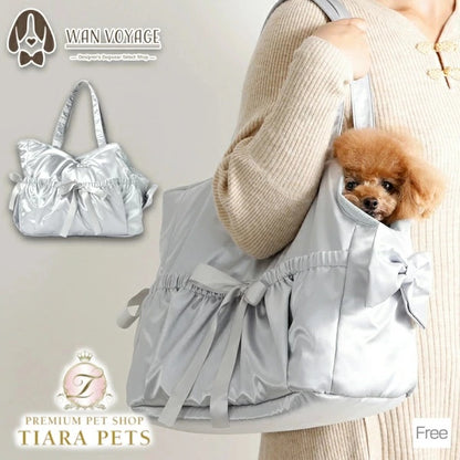 アントゥトゥ Un TouTou サテンキャリーバッグ【犬服 キャリーバッグ トートバッグ お出掛け セレブ】