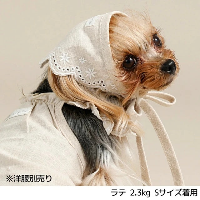 アントゥトゥ Un TouTou 刺繍レース帽子【犬用 ドッグウエア ウエア 帽子 セレブ】