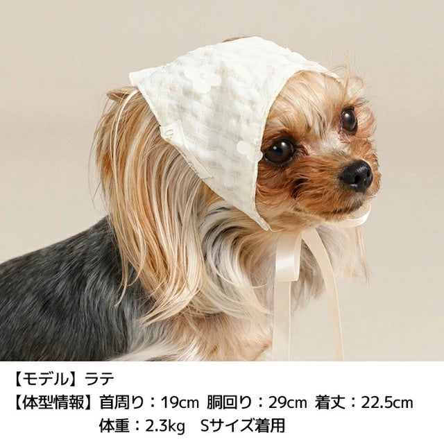 アントゥトゥ Un TouTou お花チェック帽子【犬用 ドッグウエア ウエア 帽子 セレブ】