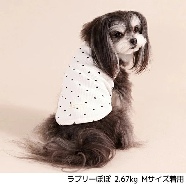 アントゥトゥ Un TouTou ドットハートタンク【犬服 ドッグウエア ウエア トップス タンクトップ ノースリーブ セレブ】