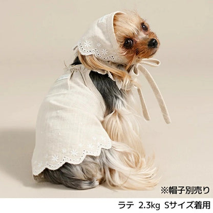 アントゥトゥ Un TouTou 裾刺しゅうキャミソール【犬服 ドッグウエア ウエア トップス キャミソール ノースリーブ セレブ】