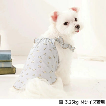 アントゥトゥ Un TouTou 小花柄肩フリルキャミ【犬服 ドッグウエア ウエア トップス キャミソール ノースリーブ セレブ】