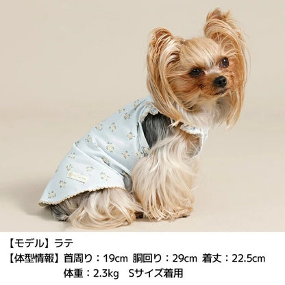 アントゥトゥ Un TouTou 小花柄肩フリルキャミ【犬服 ドッグウエア ウエア トップス キャミソール ノースリーブ セレブ】