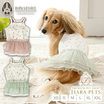 アントゥトゥ Un TouTou 小花柄シフォンワンピ【犬服 ドッグウエア ウエア ワンピース スカート ドレス セレブ】
