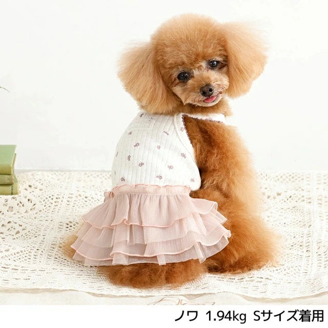 アントゥトゥ Un TouTou 小花柄シフォンワンピ【犬服 ドッグウエア ウエア ワンピース スカート ドレス セレブ】