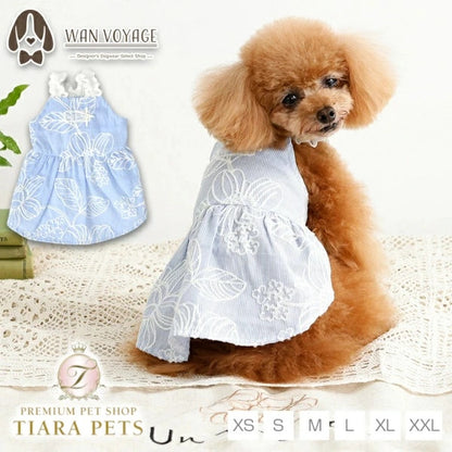 アントゥトゥ Un TouTou 花柄刺しゅうワンピ【犬服 ドッグウエア ウエア ワンピース スカート ドレス セレブ】