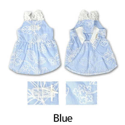 アントゥトゥ Un TouTou 花柄刺しゅうワンピ【犬服 ドッグウエア ウエア ワンピース スカート ドレス セレブ】