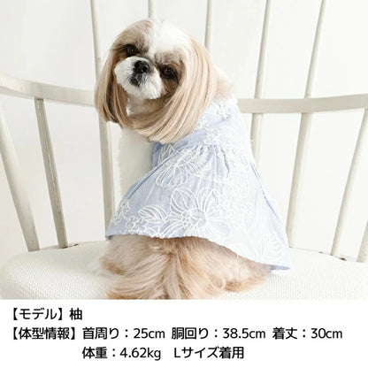 アントゥトゥ Un TouTou 花柄刺しゅうワンピ【犬服 ドッグウエア ウエア ワンピース スカート ドレス セレブ】