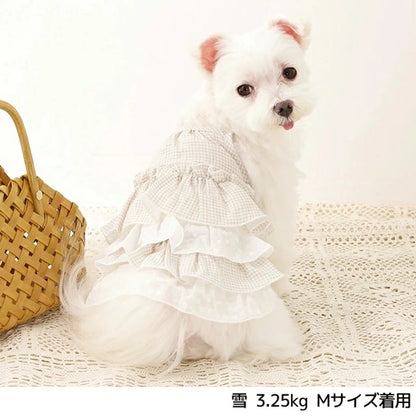 アントゥトゥ Un TouTou チェックフリルワンピ【犬服 ドッグウエア ウエア ワンピース スカート ドレス セレブ】