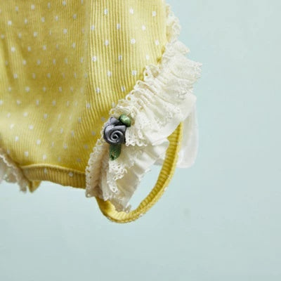 ルイスドッグ louisdog Sunday Square Romper/Butter Yellow【小型犬 犬用 ドッグウエア ウエア ロンパース セレブ】