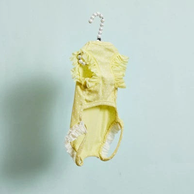 ルイスドッグ louisdog Sunday Square Romper/Butter Yellow【小型犬 犬用 ドッグウエア ウエア ロンパース セレブ】